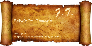 Fehér Tamara névjegykártya