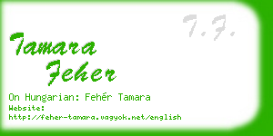 tamara feher business card